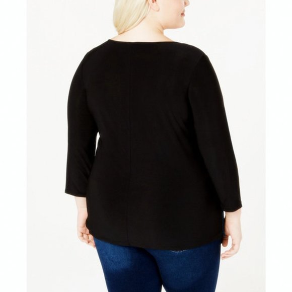 NEW Glittering Asymmetrical Top NY Collection Plus - Picture 2 of 9